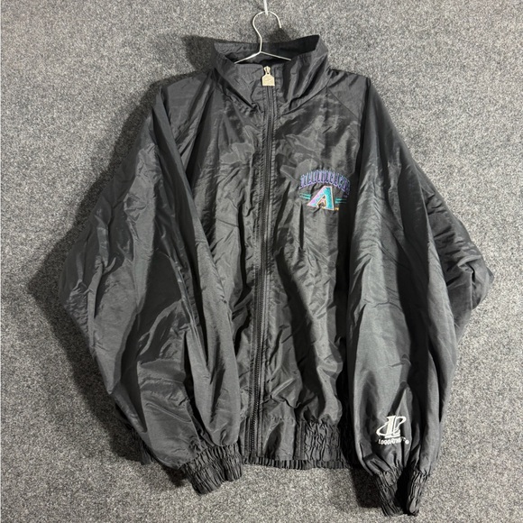 Logo Athletic Diamondbacks Windbreaker Men’s XL Black Vintage MLB 90s Jacket - Picture 1 of 9
